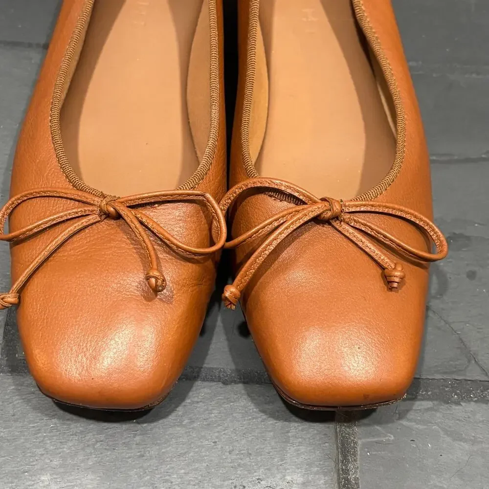 M. Gemi the Danza Tan Nappa Ballet Flat - size 36.5 (US 6)